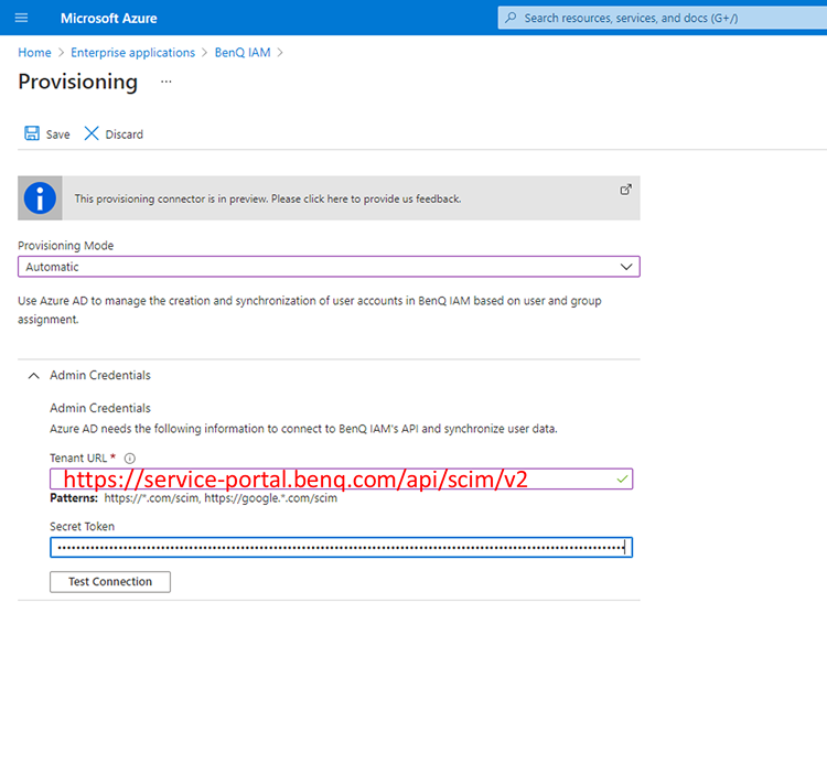 Fill in the token that generated in Step1